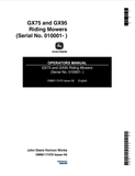 John Deere GX75, GX95 Riding Mowers Operator's Manual OMM117470 - PDF File Download