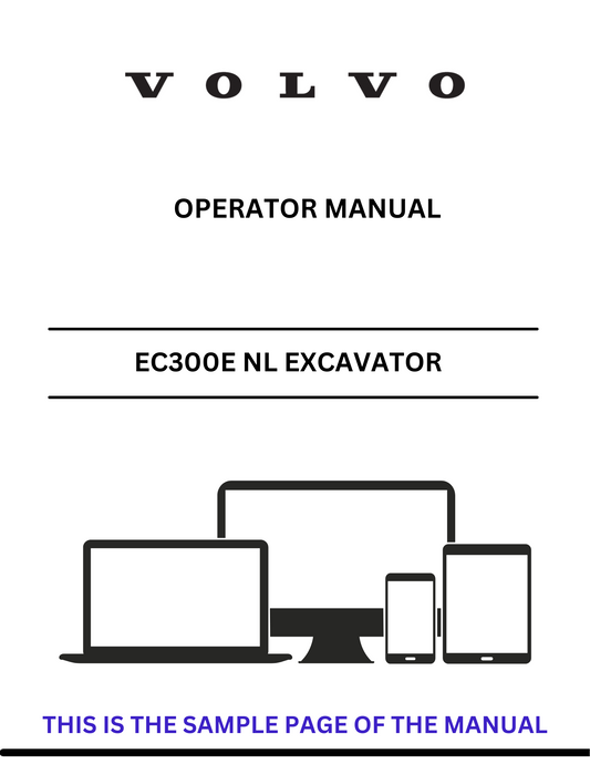  Discover the comprehensive operator manual for the VOLVO EC300E NL Excavator. Download the PDF for essential guidelines and operational insights.