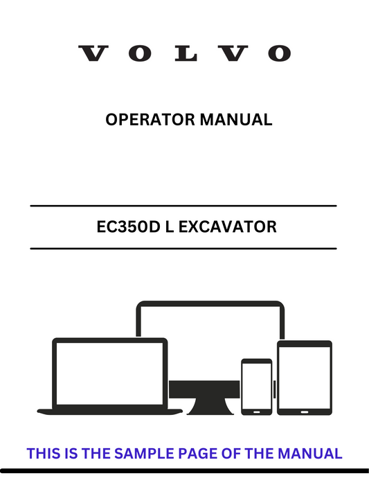 Discover the comprehensive operator manual for the VOLVO EC340D L Excavator. Download the PDF for essential guidelines and operational insights.