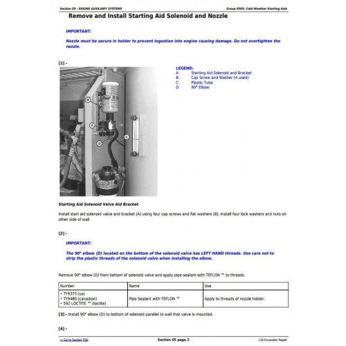 SERVICE REPAIR TECHNICAL MANUAL - JOHN DEERE 110 EXCAVATOR TM1658