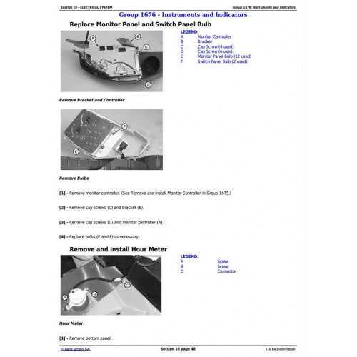 SERVICE REPAIR TECHNICAL MANUAL - JOHN DEERE 110 EXCAVATOR TM1658