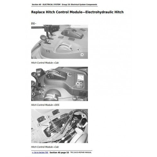 JOHN DEERE 5085M TRACTOR TECHNICAL REPAIR MANUAL TM116419 - PDF FILE