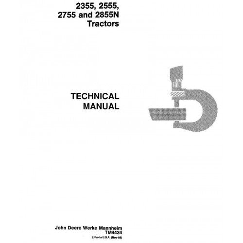 JOHN DEERE 2555 TRACTOR TECHNICAL REPAIR MANUAL TM4434 - PDF FILE