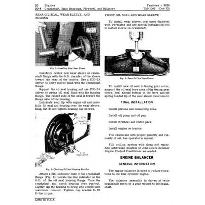 JOHN DEERE 3020 ROW-CROP TRACTOR TECHNICAL MANUAL TM1005 - PDF FILE