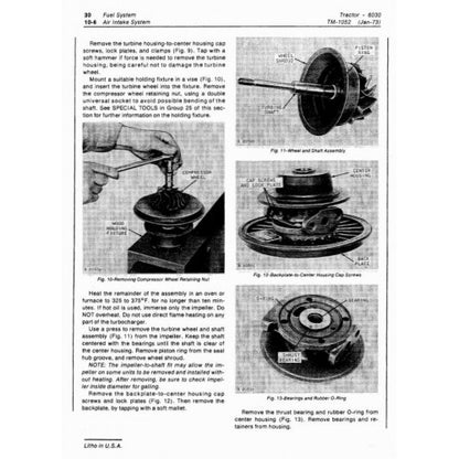 JOHN DEERE 6030 ROW-CROP TRACTOR TECHNICAL MANUAL TM1052 - PDF FILE