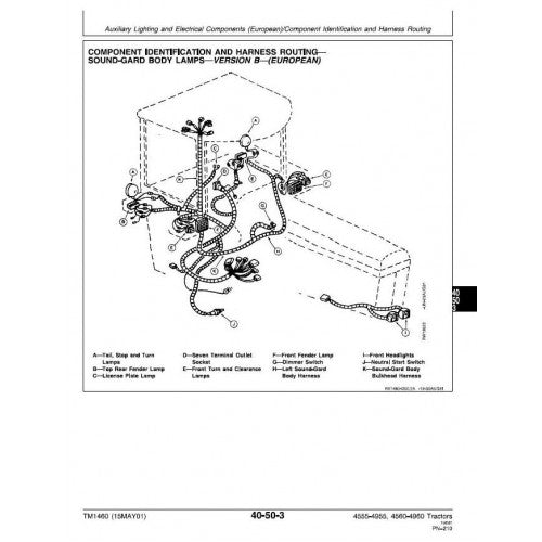 JOHN DEERE 4960 TRACTOR REPAIR TECHNICAL MANUAL TM1460 - PDF FILE