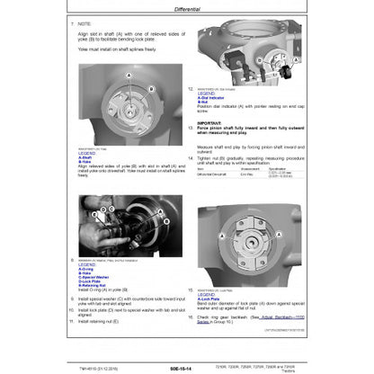 JOHN DEERE 7310R TRACTOR REPAIR TECHNICAL MANUAL TM146119 - PDF FILE