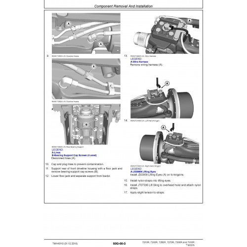 JOHN DEERE 7310R TRACTOR REPAIR TECHNICAL MANUAL TM146119 - PDF FILE