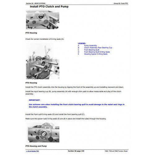 JOHN DEERE 7700 2WD OR MFWD TRACTOR REPAIR TECHNICAL MANUAL TM1500 - PDF FILE