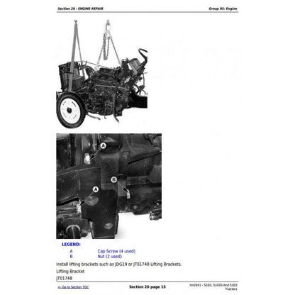 JOHN DEERE 5103 TRACTOR ALL-INCLUSIVE TECHNICAL MANUAL TM2041 - PDF FILE