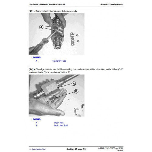 JOHN DEERE 5103 TRACTOR ALL-INCLUSIVE TECHNICAL MANUAL TM2041 - PDF FILE