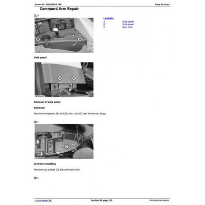 JOHN DEERE 7320 TRACTOR REPAIR MANUAL TM2070 - PDF FILE