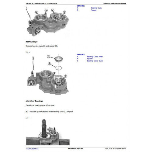 JOHN DEERE 7920 TRACTOR SERVICE REPAIR MANUAL TM2080 - PDF FILE