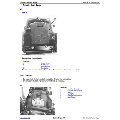 JOHN DEERE 7920 TRACTOR SERVICE REPAIR MANUAL TM2080 - PDF FILE