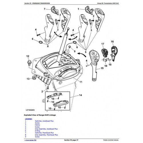 JOHN DEERE 7230 PREMIUM TRACTOR REPAIR MANUAL TM400119 - PDF FILE