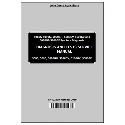 JOHN DEERE 5080GV TRACTOR DIAGNOSIS MANUAL TM402419 - PDF FILE