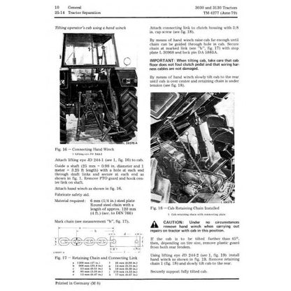 JOHN DEERE 3130 TRACTOR TECHNICAL MANUAL TM4277 - PDF FILE