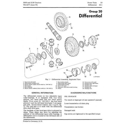 JOHN DEERE 3130 TRACTOR TECHNICAL MANUAL TM4277 - PDF FILE