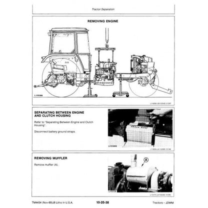 JOHN DEERE 2555 TRACTOR TECHNICAL REPAIR MANUAL TM4434 - PDF FILE