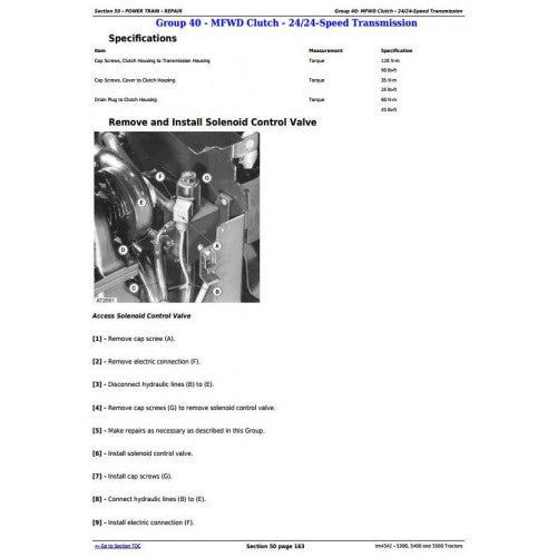 JOHN DEERE 5300 TRACTOR DIAGNOSIS & SERVICE MANUAL TM4542 - PDF FILE