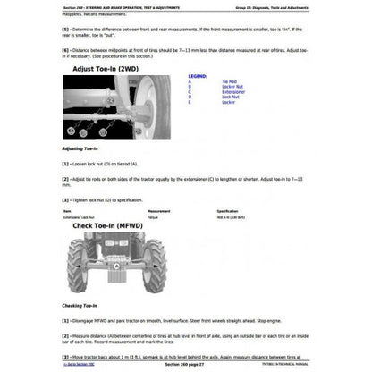 JOHN DEERE 5-804 TRACTOR (CHINA) TECHNICAL SERVICE MANUAL TM700119 - PDF FILE