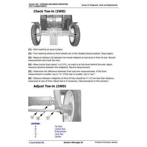 JOHN DEERE 5-900 TRACTOR TECHNICAL REPAIR MANUAL TM700519 - PDF FILE