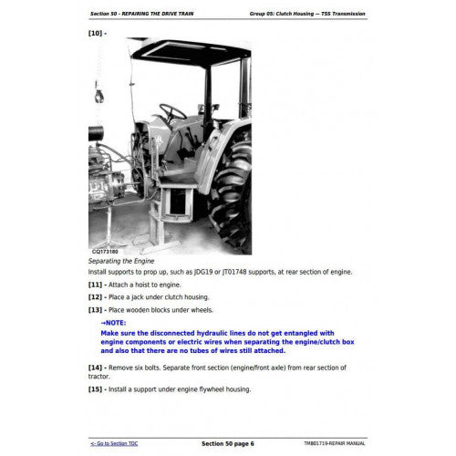 JOHN DEERE 5065E TRACTOR SOUTH AMERICA, AFRICA REPAIR MANUAL TM801719 - PDF FILE