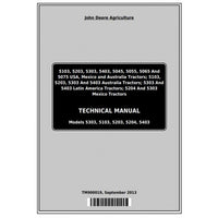 JOHN DEERE 5203 TRACTOR TECHNICAL MANUAL TM900019 - PDF FILE