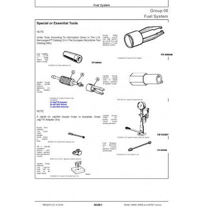 JOHN DEERE 5065E TRACTOR REPAIR TECHNICAL MANUAL TM902519 - PDF FILE